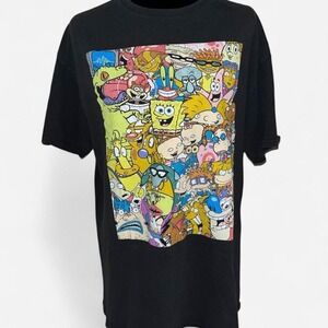 Vintage Nickelodeon SpongeBob SquarePants and Friends Cotton T-Shirt Graphichi